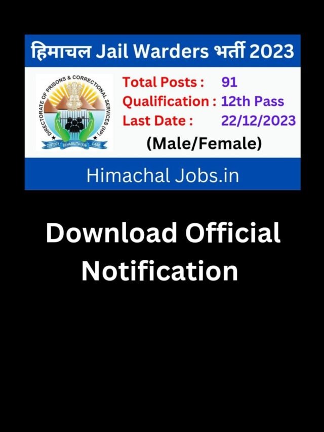 Himachal Jail Warder Recruitment 2023