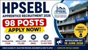 HPSEBL Apprentices Recruitment 2026