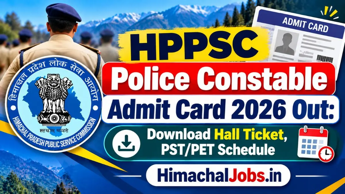 HPPSC Police Constable Admit Card 2026