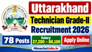 UKSSSC Technician Grade-II Recruitment 2026